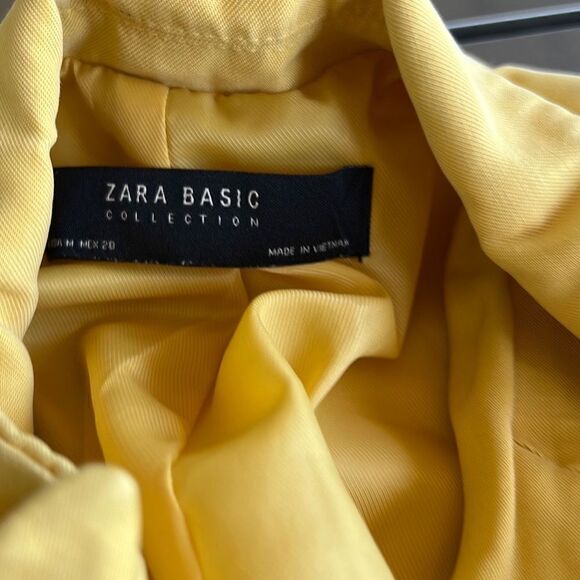 Zara Basic Collection Yellow Jacket Size Medium - Picture 10 of 10